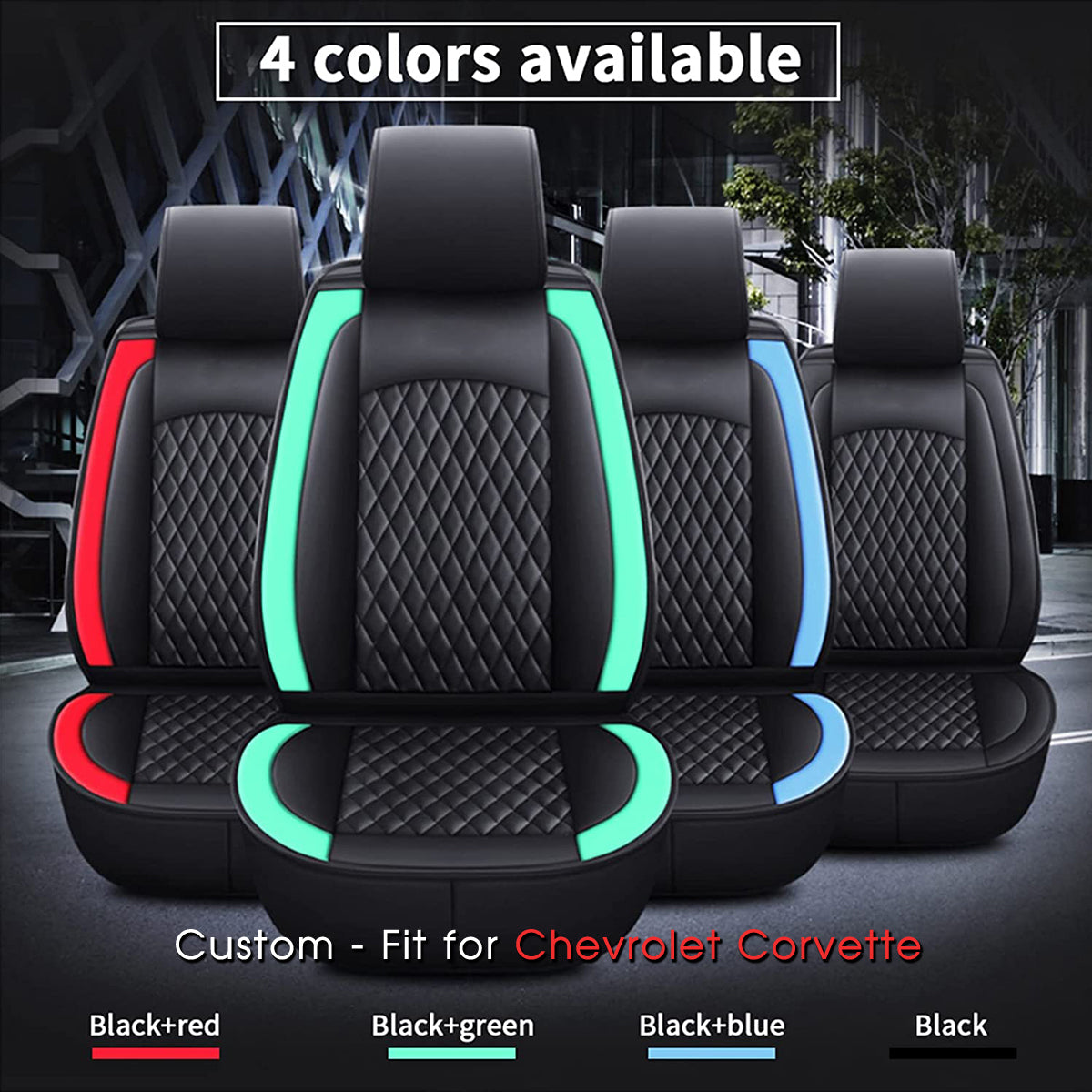 2 Car Seat Covers Full Set, Custom-Fit For Car, Waterproof Leather Front Rear Seat Automotive Protection Cushions, Car Accessories DLCC211