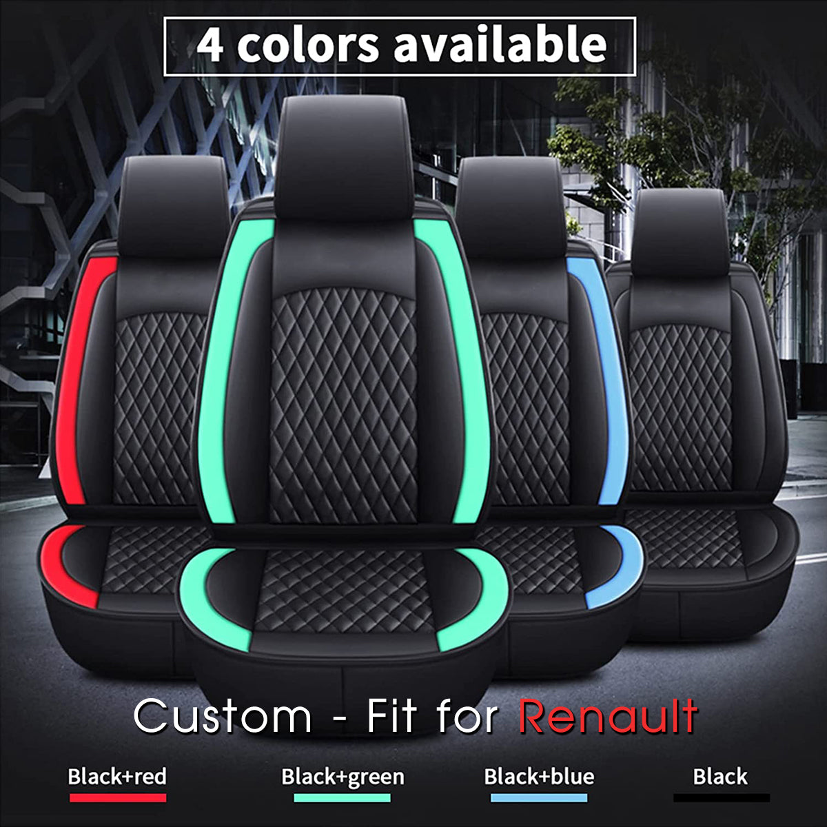 2 Car Seat Covers Full Set, Custom-Fit For Car, Waterproof Leather Front Rear Seat Automotive Protection Cushions, Car Accessories DLSA2111