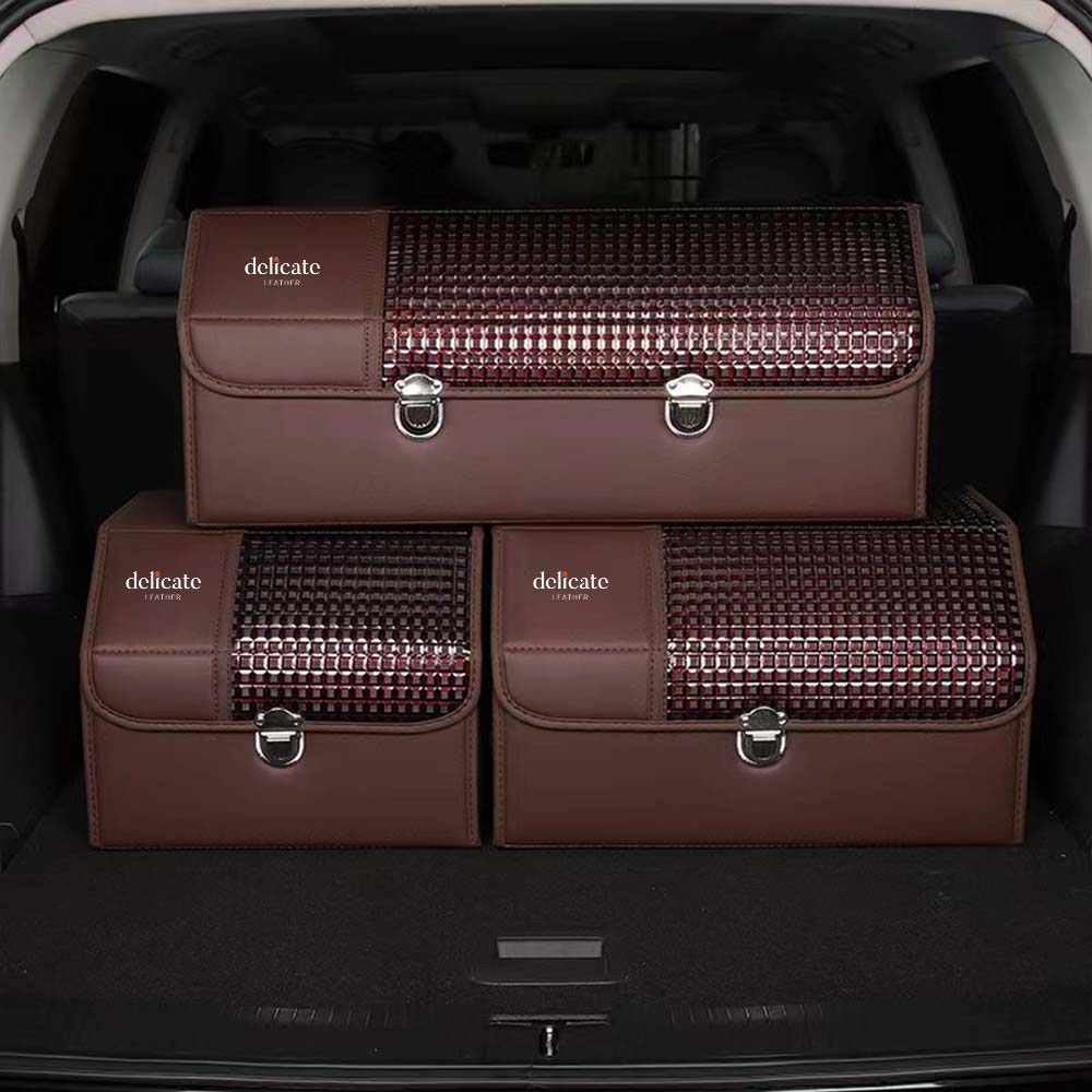 Delicate Leather Organizer For Car Trunk Box Storage, Car Accessories