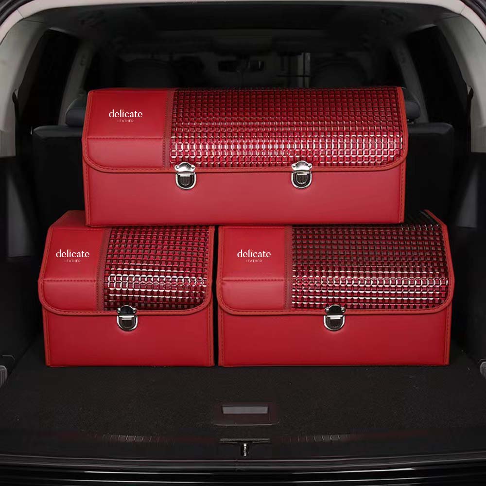 Delicate Leather Organizer For Car Trunk Box Storage, Car Accessories