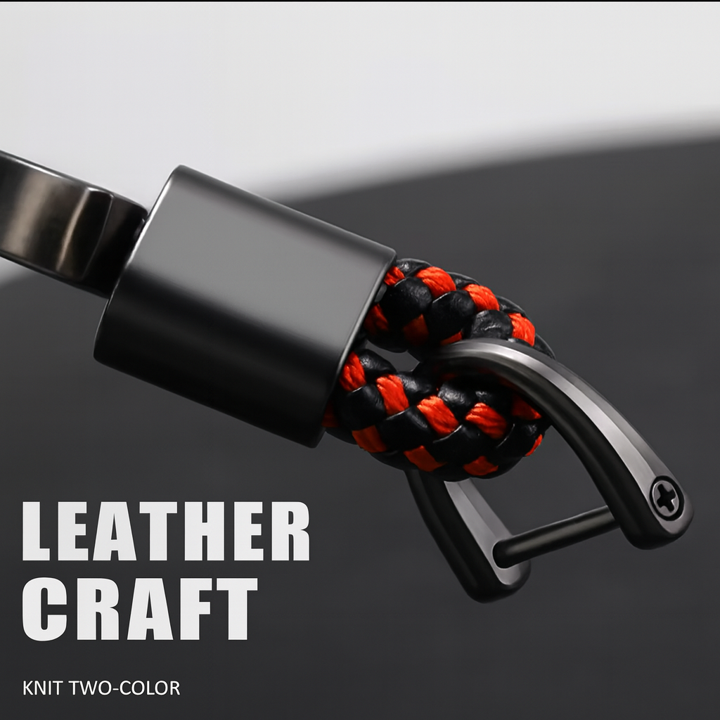 Premium Metal Car Keychain Ring for Honda Civic, CR-V, Accord, Fit, City, Odyssey, Pilot, Jazz, and Vezel – Durable Auto Key Accessories - Delicate Leather  