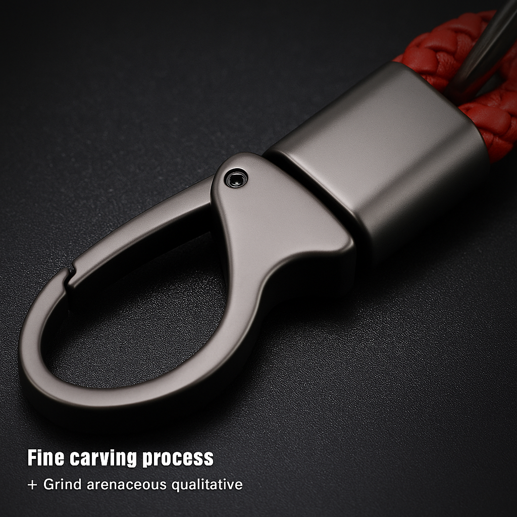 Premium Metal Car Keychain Ring for Honda Civic, CR-V, Accord, Fit, City, Odyssey, Pilot, Jazz, and Vezel – Durable Auto Key Accessories - Delicate Leather  