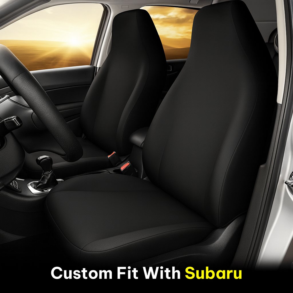 Car Seat Covers 2 PCS, Custom For Subaru, Car Bucket Seat Protection Airbag Compatible, Car Accessories - Delicate Leather  