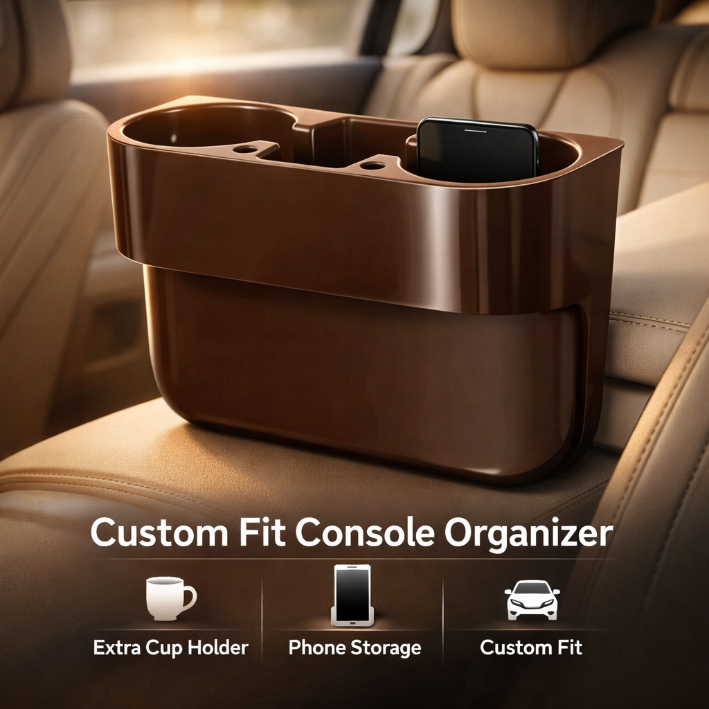Cup Holder Portable Multifunction Vehicle Seat Cup Cell Phone Drinks Holder Box, Custom Fit For Land Rover, Car Accessories LR11995 - Delicate Leather