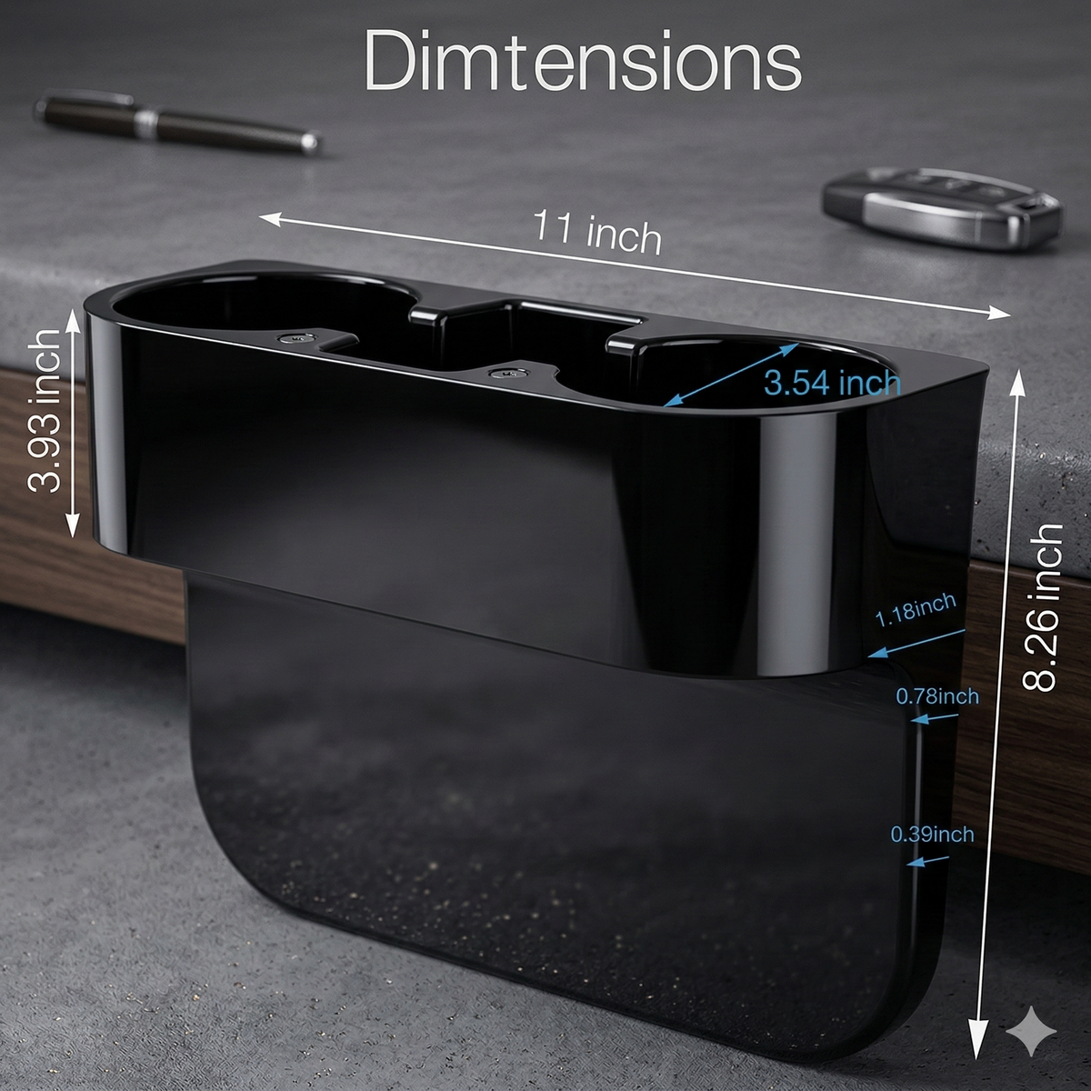 Cup Holder Portable Multifunction Vehicle Seat Cup Cell Phone Drinks Holder Box, Custom Fit For Land Rover, Car Accessories LR11995 - Delicate Leather