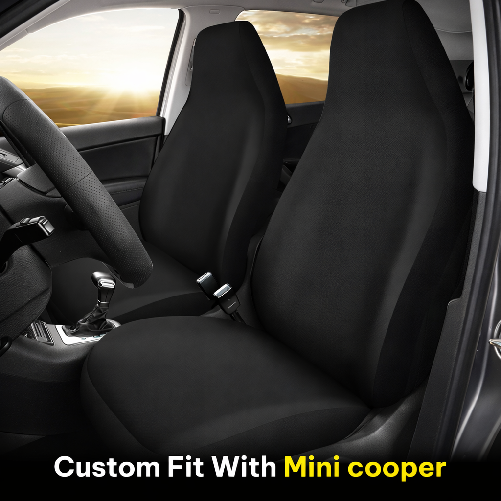 Car Seat Covers, Custom For Your Cars, Car Bucket Seat Protection Airbag Compatible 2 PCS, Car Accessories - Delicate Leather  