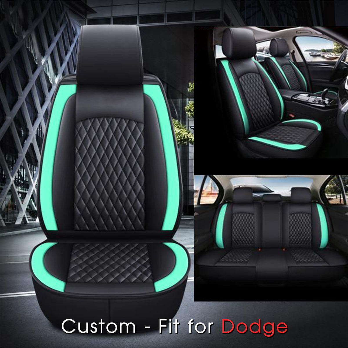 2 Car Seat Covers Full Set, Custom-Fit For Car, Waterproof Leather Front Rear Seat Automotive Protection Cushions, Car Accessories DLDE211