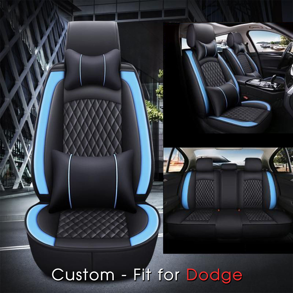 2 Car Seat Covers Full Set, Custom-Fit For Car, Waterproof Leather Front Rear Seat Automotive Protection Cushions, Car Accessories DLDE211