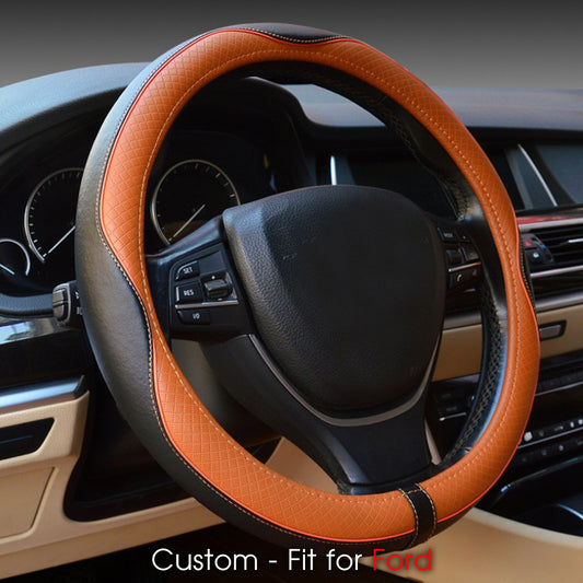 Ford Steering Wheel Cover  Anti-Slip, Breathable & Durable Grip - Delicate Leather