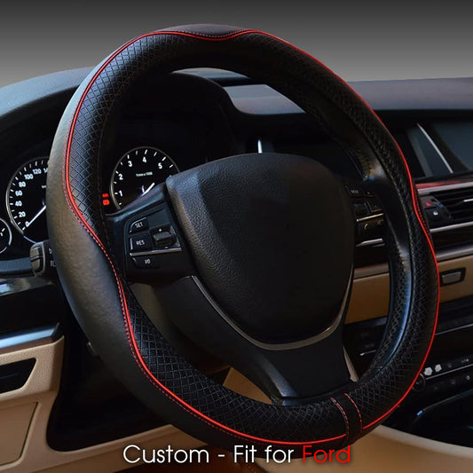 Ford Steering Wheel Cover  Anti-Slip, Breathable & Durable Grip - Delicate Leather