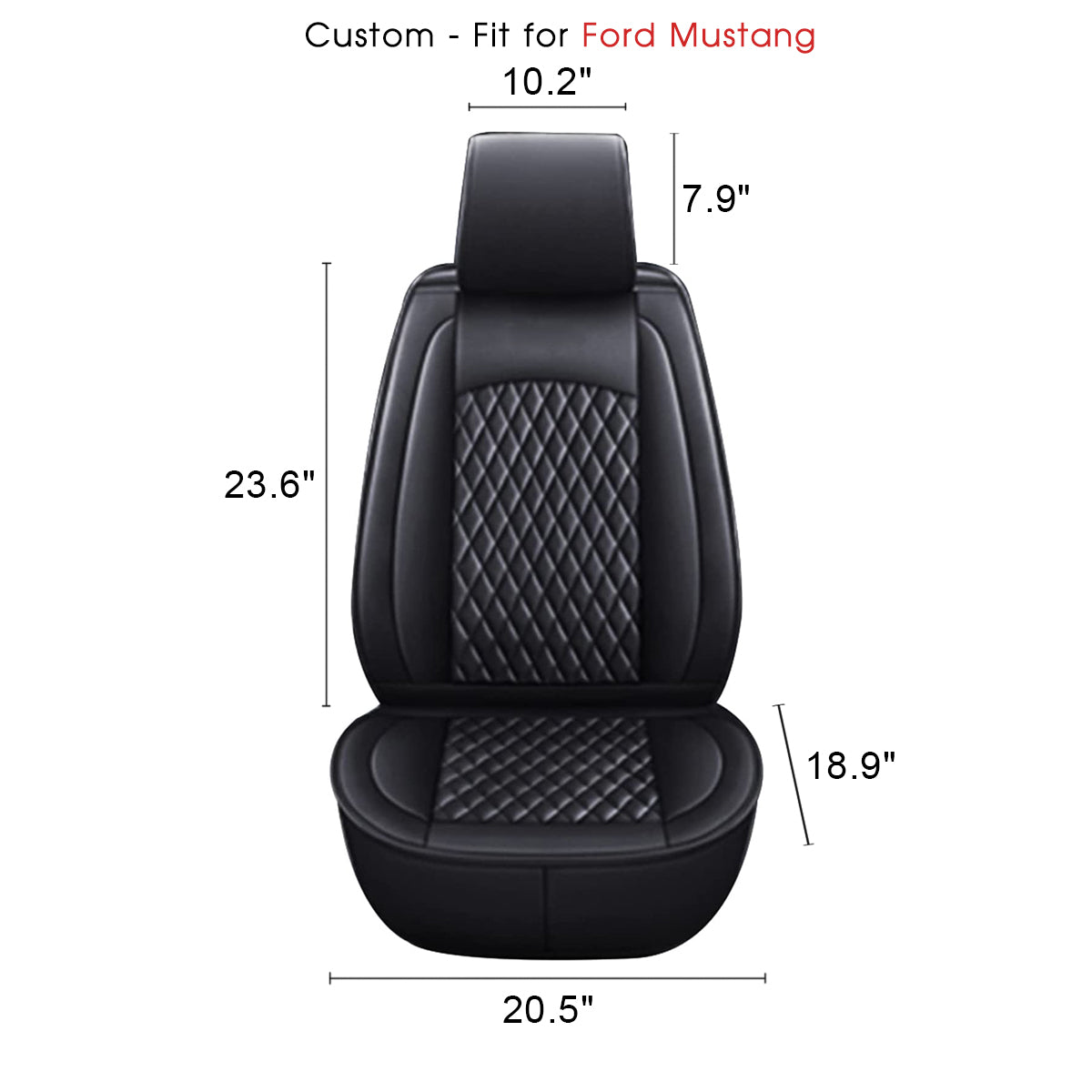 2 Car Seat Covers Full Set, Custom-Fit For Car, Waterproof Leather Front Rear Seat Automotive Protection Cushions, Car Accessories DLFM211