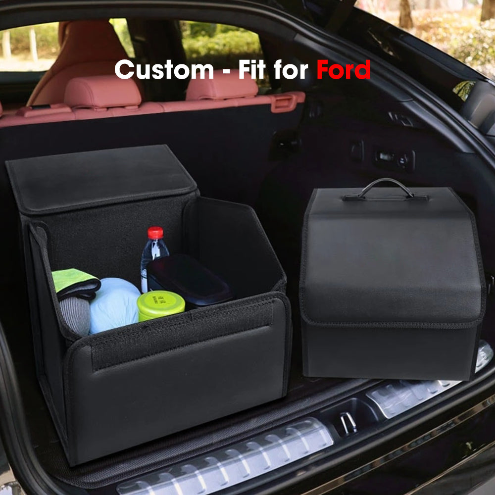 Foldable Trunk Storage Luggage Organizer Box, Custom-Fit For Car, SUV Trunk Organizer Van Cargo Carrier Caddy for Shopping, Camping Picnic, Home Garage DLFD241