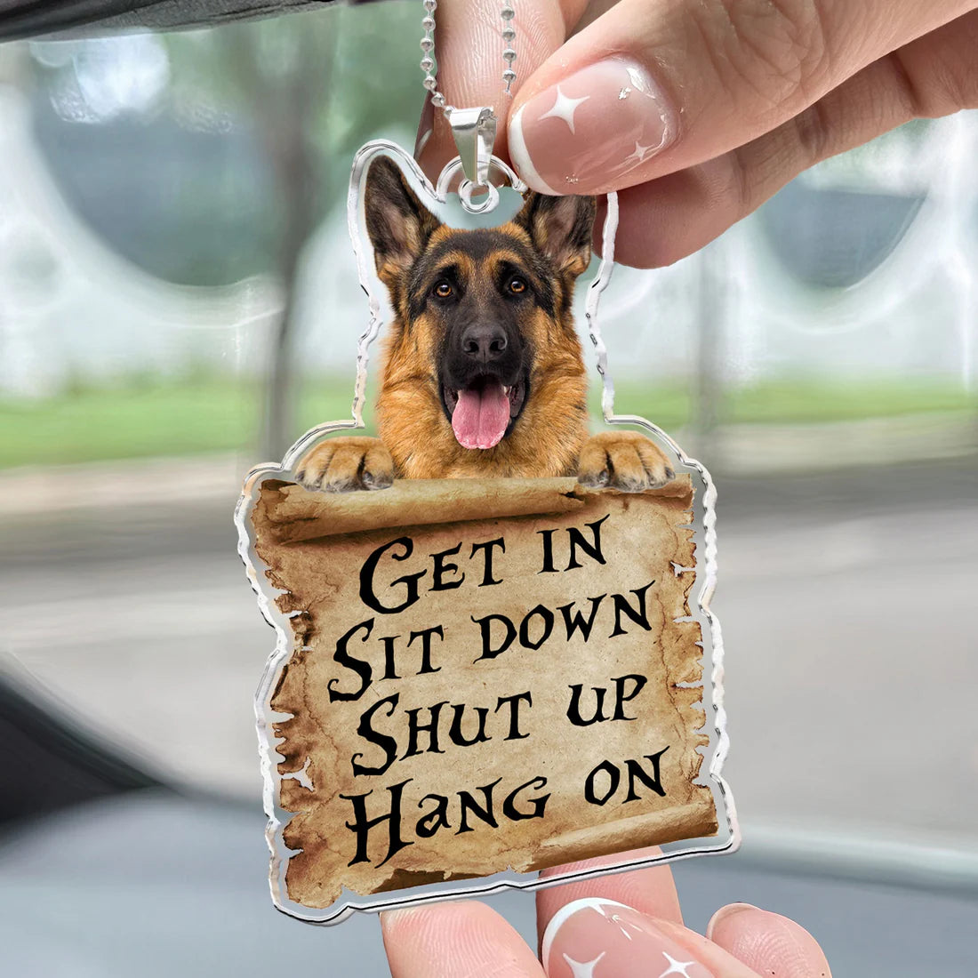 Personalized Car Photo Ornament - "Get In, Sit Down, Shut Up, Hang On"