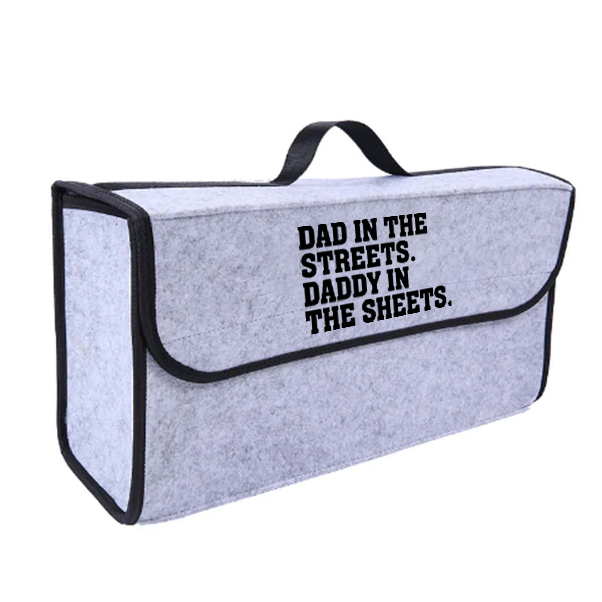 Dad In The Streets. Daddy In The Sheets Soft Felt Car Bag Organizer Folding Car Storage Box Non Slip Fireproof Car Trunk Organizer, Custom For Your Cars, Father's Day Gift, Car Accessories 21