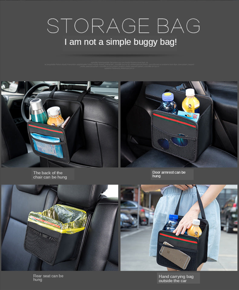 Car Folding Waterproof Hanging Leather Trash Can - Chair Back Storage Box