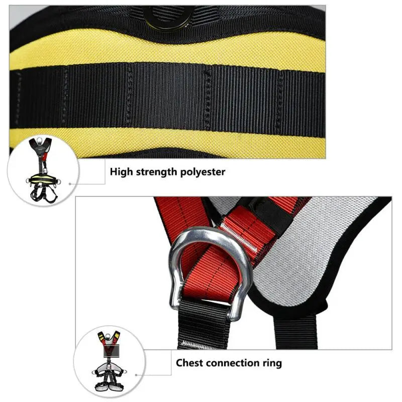Advanced Full-Body Climbing Harness - Premium Safety Belt for Mountaineering, Downhill, Aerial Work, and Outdoor Rappelling - Durable Protection Equipment for Expansion Activities