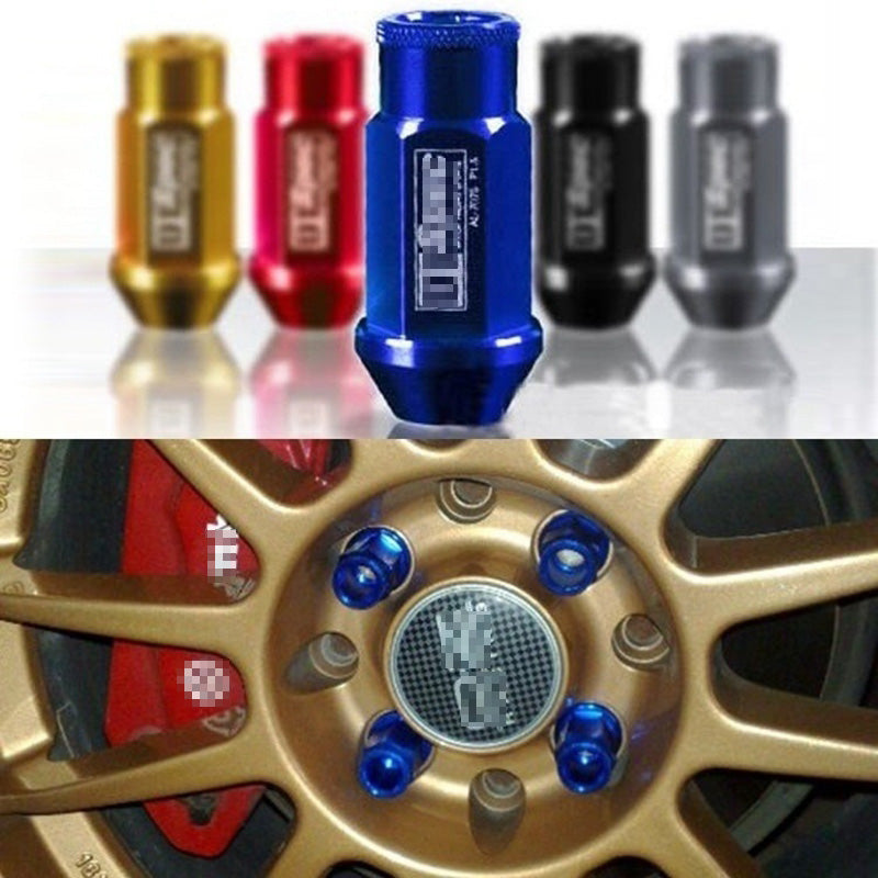 20pcs Racing Aluminium Alloy Car Wheel Lug Nuts - Ultra-Lightweight, High Strength, M12X1.5 and M12X1.25