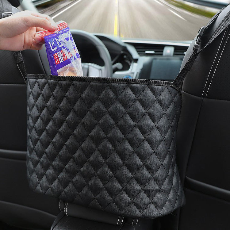 Large Capacity Leather Car Pocket Handbag Holder - Purse Organizer Holder for Car Between Seats