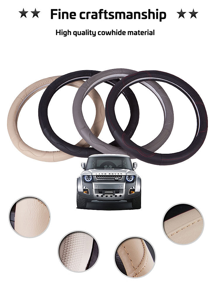 Universal Fit Fiber Leather Steering Wheel Cover - New Car Accessories