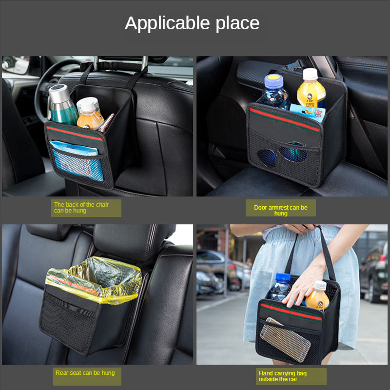 Car Folding Waterproof Hanging Leather Trash Can - Chair Back Storage Box