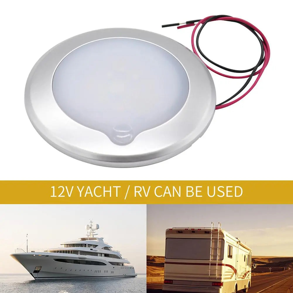 RV Roof Ceiling Cabin Light IP67 Touch Dimming Caravan Marine Interior Lamp Car Camping Auto Accessories - Delicate Leather