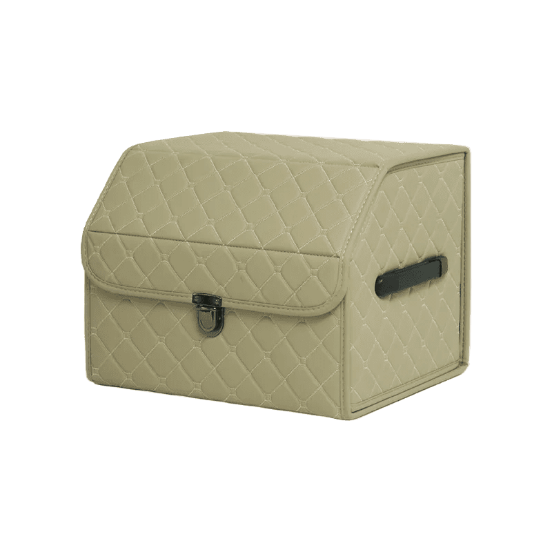 Wholesale Factory: Foldable Car Trunk Storage Box Organizer with Lid, Handle, and PU Storage Bag for Large-Scale Car Storage - Delicate Leather