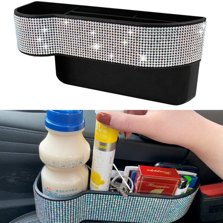 Car Seat Gap Filler Organizer, Custom Fir For Your Cars, Bling Sparkle Crystals Car Seat Side Gap Filler - Console Storage Organizer