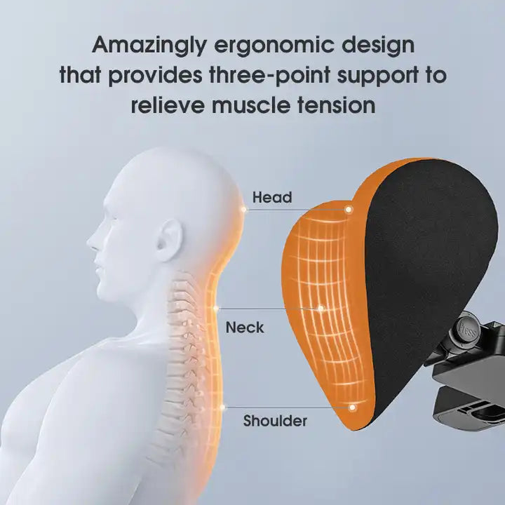 Newly Designed Adjustable Auto Seat Side Headrest Pillow for Enhanced Comfort and Neck Support - Delicate Leather