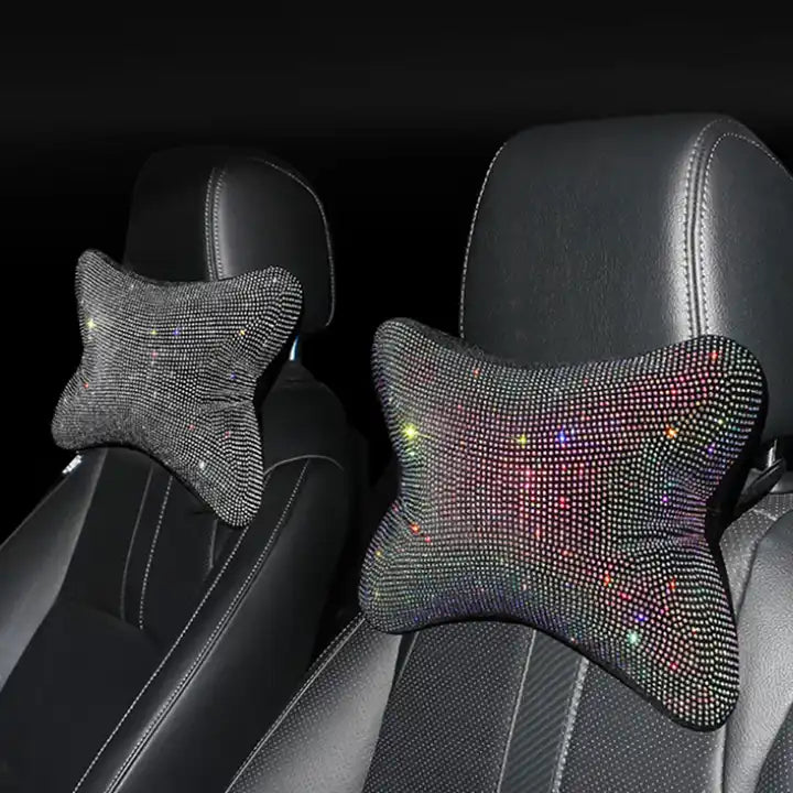 Elevate Your Driving Experience with the Universal Bling Comfortable Fashion Car Seat Head Neck Pillow - Delicate Leather