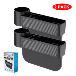 Car Accessories, Small Cup Holder & Multifunctional Detachable Seat Gap Filler - Organizer for Driver and Co-Driver Front Seats Custom For All Cars