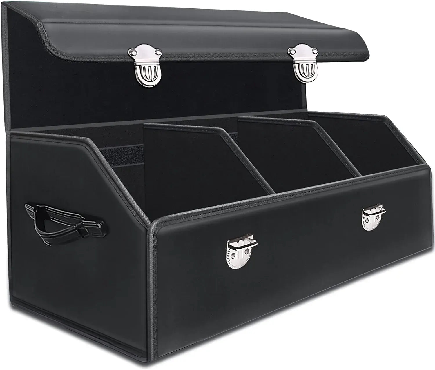 Premium PU Leather Car Trunk Organizer - Streamline Your Car's Storage - Delicate Leather