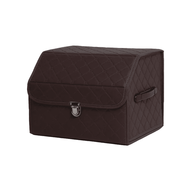 Wholesale Factory: Foldable Car Trunk Storage Box Organizer with Lid, Handle, and PU Storage Bag for Large-Scale Car Storage - Delicate Leather