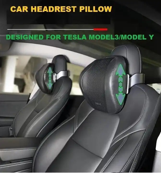Elevate Your Comfort with the Upgraded Leather Car Neck Pillow: Universal Fit Neck Support Cushion for Cars - Delicate Leather