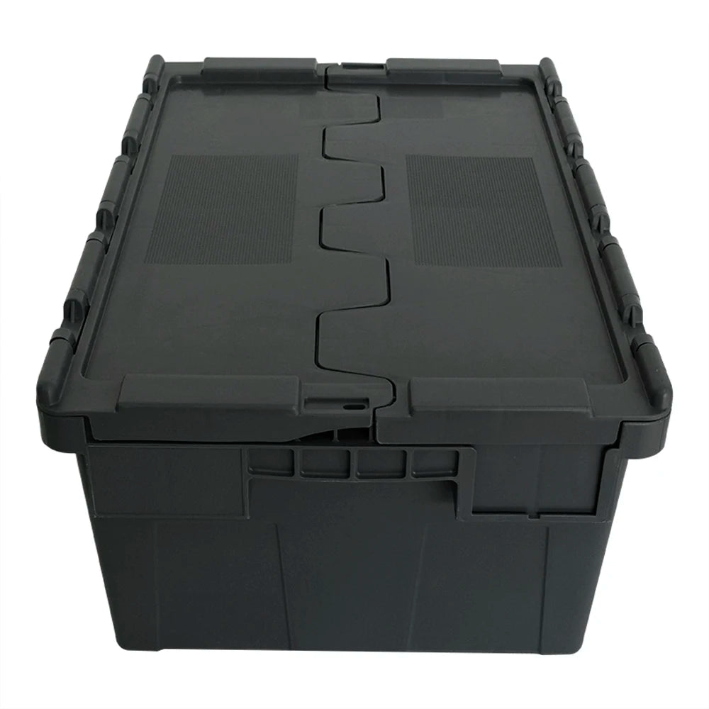 Innovative Tessellated Lid Stackable Storage Boxes - Space-Efficient, Durable, and Easy to Handle - Delicate Leather