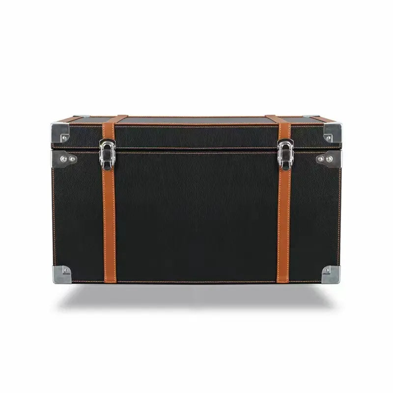 Premium Leather Collapsible Car Cargo Box - Organize Your Trunk with Style - Delicate Leather