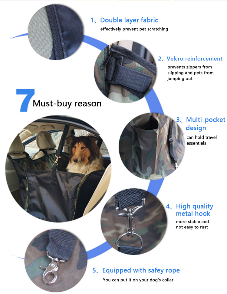 2024 Eco-Friendly Dog Seat Cover - Waterproof Car Seat Cover for Pets