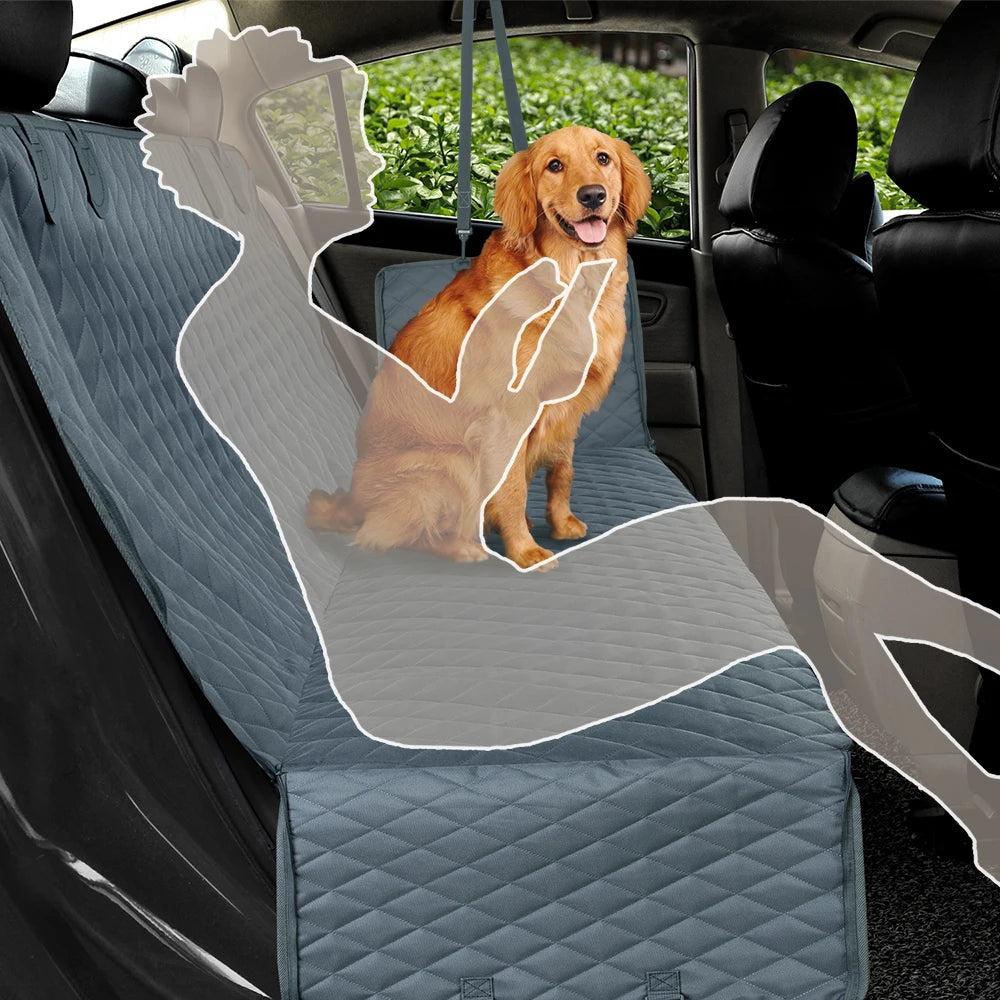 Dog Car Seat Cover Waterproof Pet Travel Dog Carrier Hammock Car Rear Back Seat Protector Mat Safety Carrier For Dogs - Delicate Leather