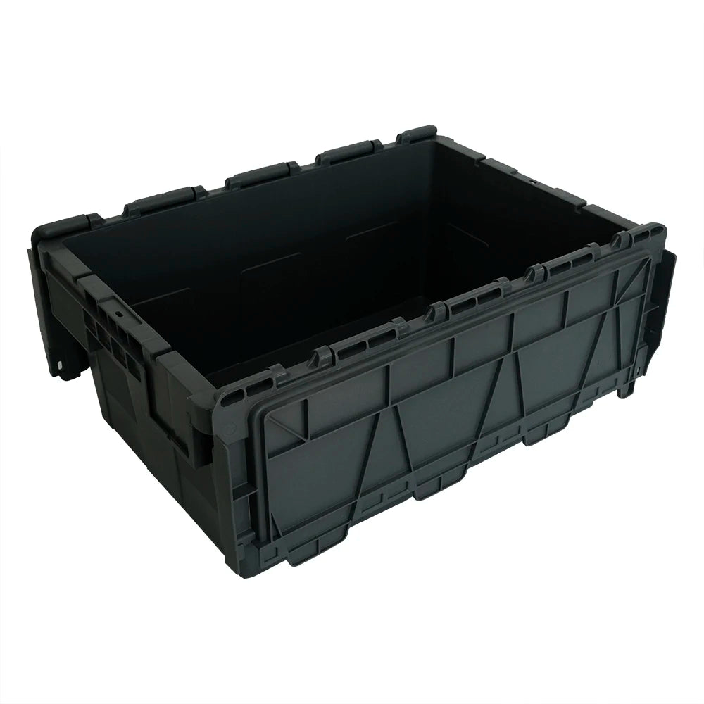 Innovative Tessellated Lid Stackable Storage Boxes - Space-Efficient, Durable, and Easy to Handle - Delicate Leather