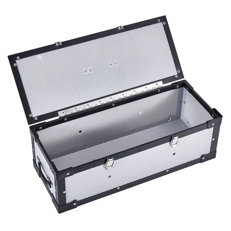 Premium Custom-Size Heavy-Duty Aluminum Flight Carrying Case - A Superior Storage and Tool Box Solution with Custom Foam Insert - Delicate Leather