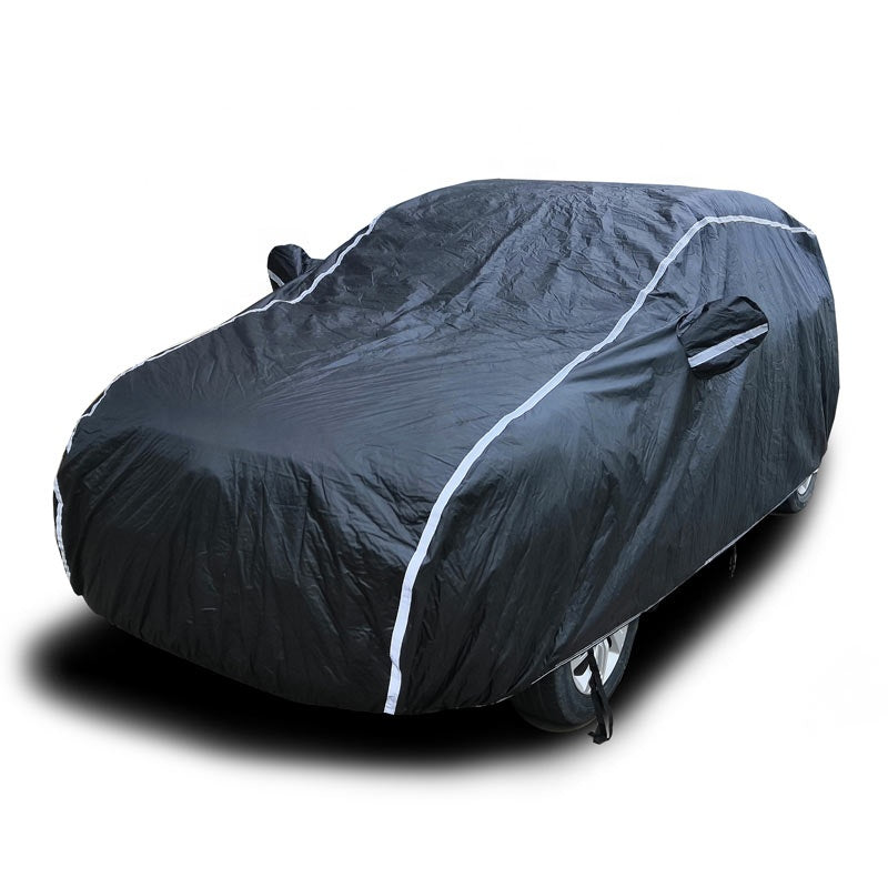 All Weather Protection Full Body Waterproof Anti-UV Outdoor Polyester Car Cover - Sun Protection