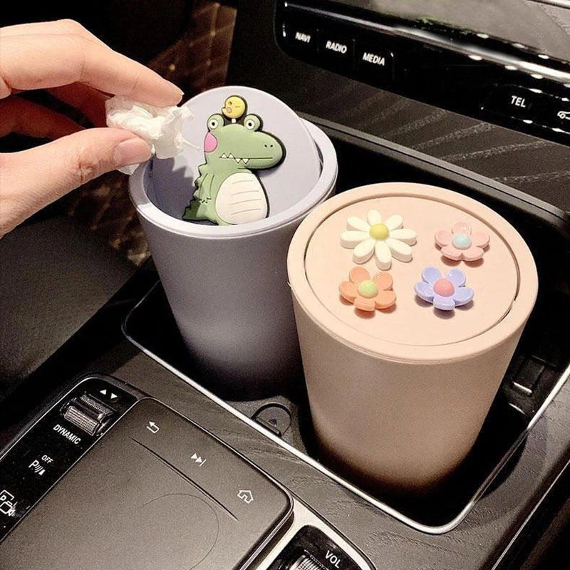 Promotional Cute Creative Car Supplies - Mini Cup Holder Storage Bag Desktop Trash Can, Car Accessories - 2 Pack