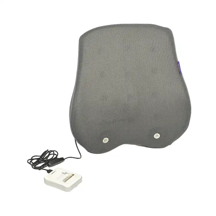 USB-Powered 5V Cooling Lumbar Cushion with Integrated Fans for Car and Indoor Use - Delicate Leather