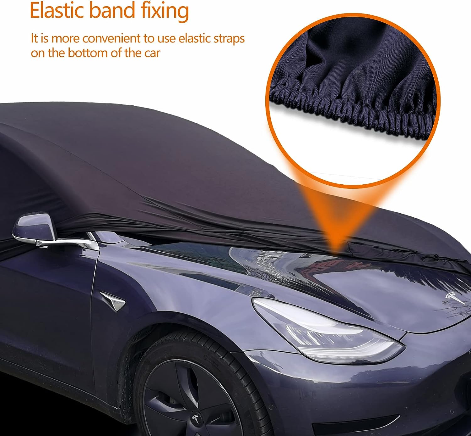 Car Cover Sun-proof UV Car Protector - Scratch-proof Outdoor Full Indoor Car Cover for Model 3/Y with Storage Bag