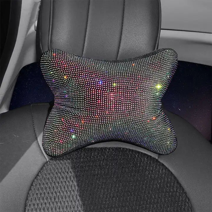 Elevate Your Driving Experience with the Universal Bling Comfortable Fashion Car Seat Head Neck Pillow - Delicate Leather