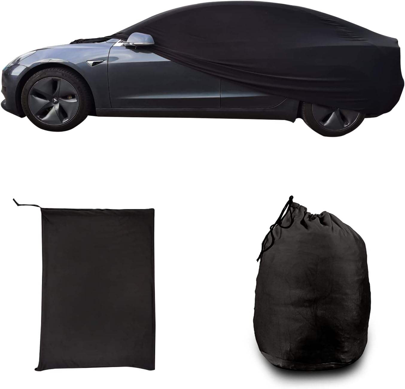 Car Cover Sun-proof UV Car Protector - Scratch-proof Outdoor Full Indoor Car Cover for Model 3/Y with Storage Bag