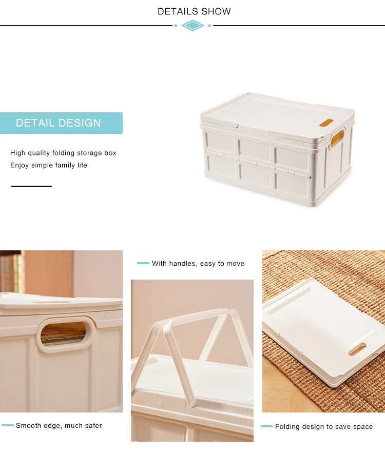 Premium Multifunctional Foldable Storage Box for Garden Use - Delicate Leather