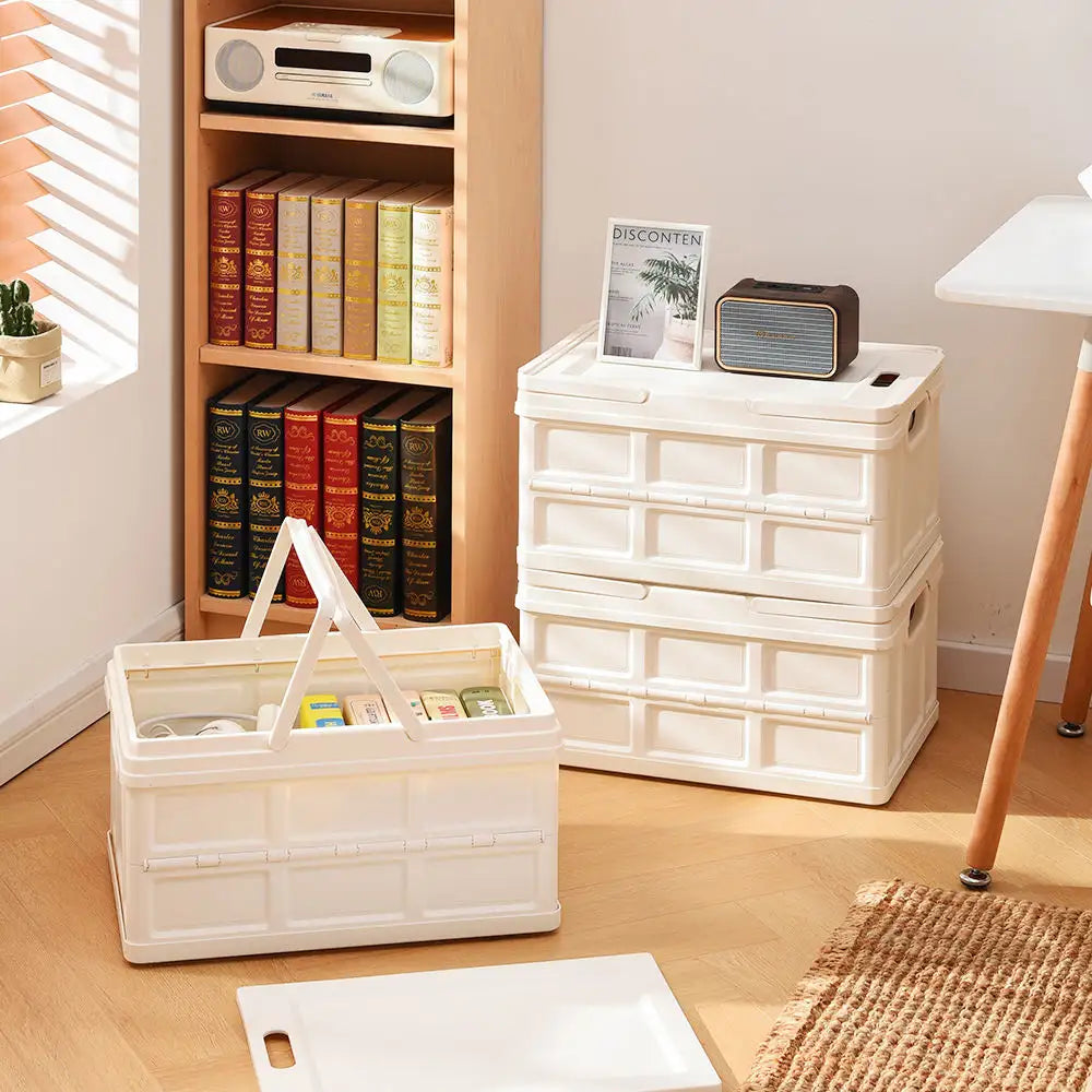 Premium Multifunctional Foldable Storage Box for Garden Use - Delicate Leather