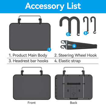 2 in 1 Car Steering Wheel Tray, Custom fit for Car, Fashion Mouse Tray and Cup Holder - Car Laptop Table & Kids Travel Desk