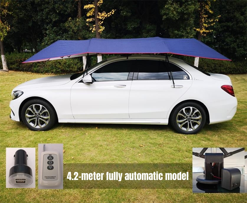 UV Protection Automatic Folding Sun Shade Car Cover Umbrella with Remote