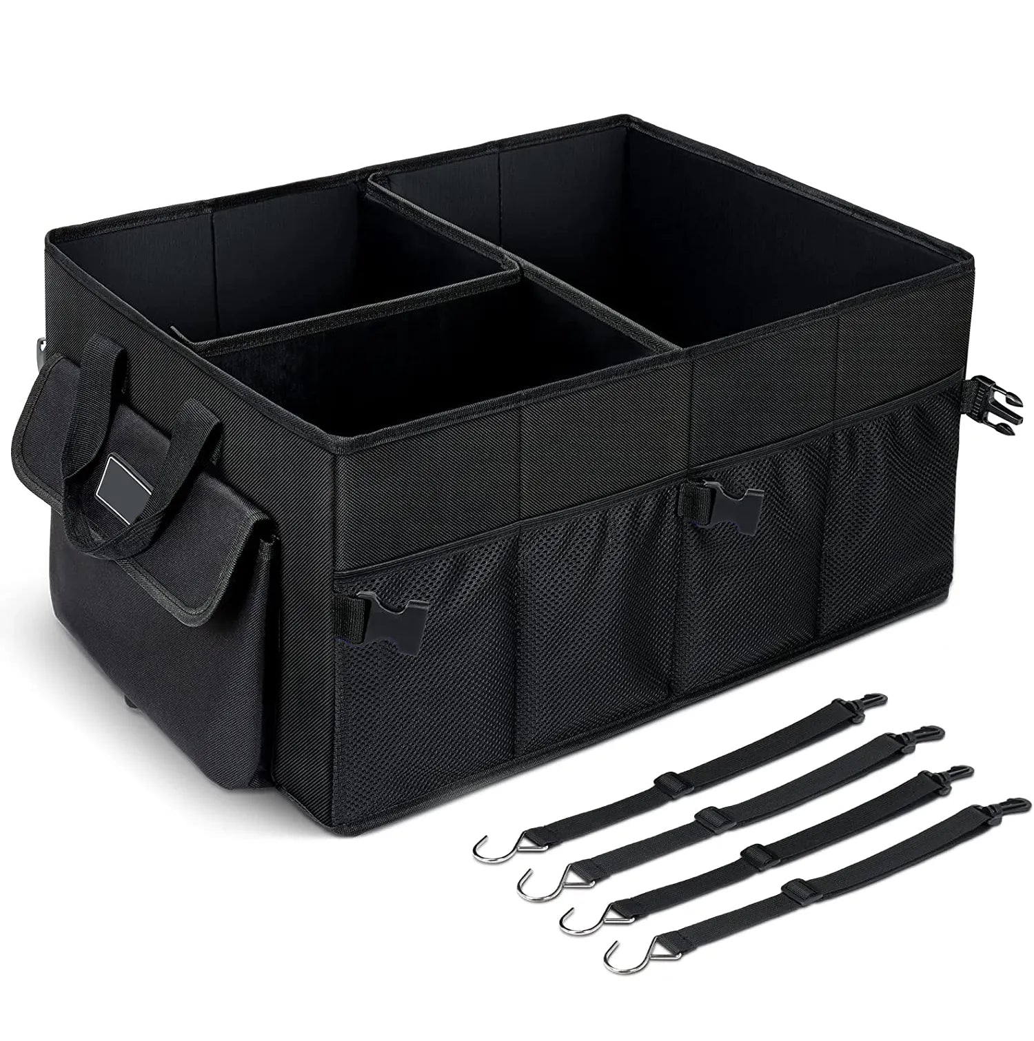 Collapsible Car Boot Storage Organizer - Durable and Versatile Trunk Storage Solution - Delicate Leather